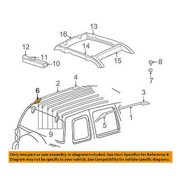Chrysler Genuine 55360427AC Luggage Rack Cover Chrysler Genuine 55360427AC Luggage Rack Cover